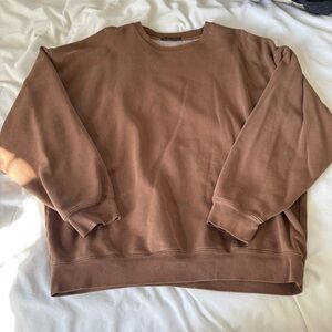 Brandy Melville Chocolate Brown Crewneck Sweater